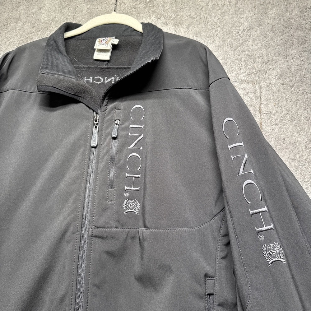 Cinch Mens Softshell Jacket Black Embroidered Log… - image 1